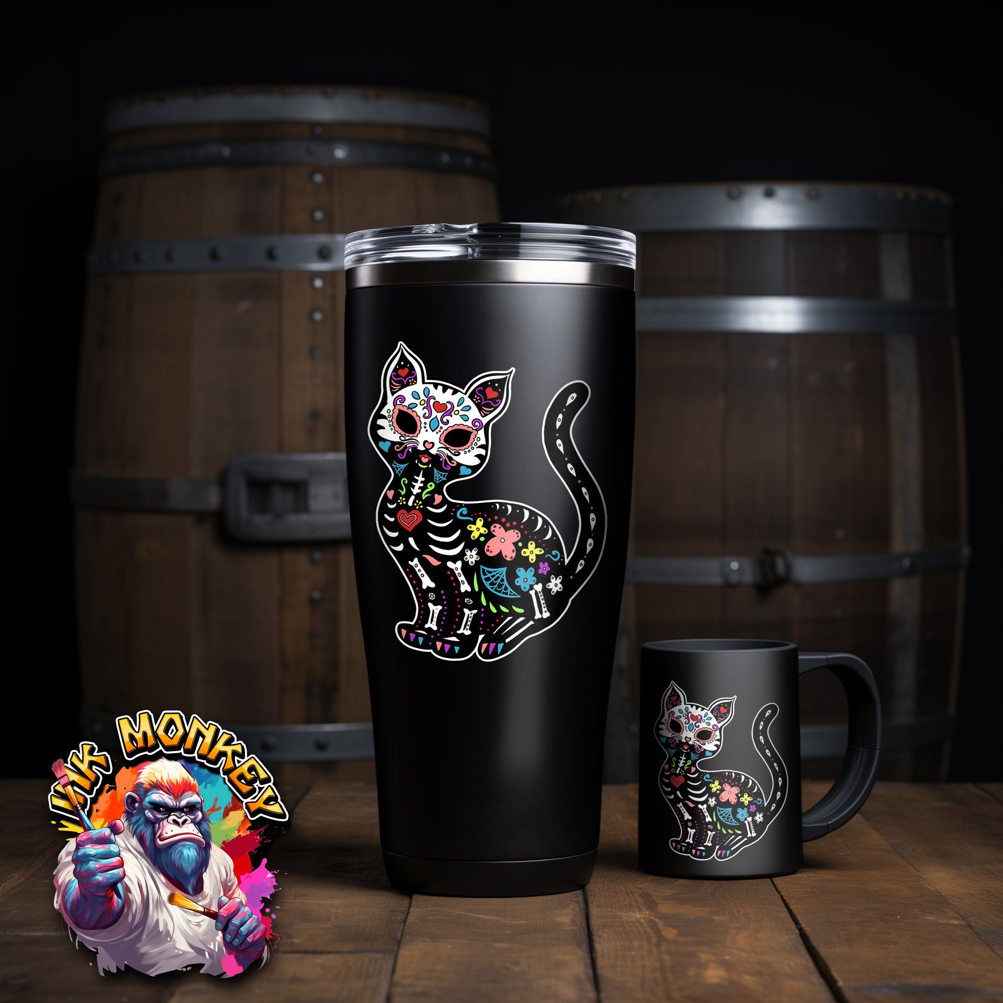 Sugar Skull Cat - Decal